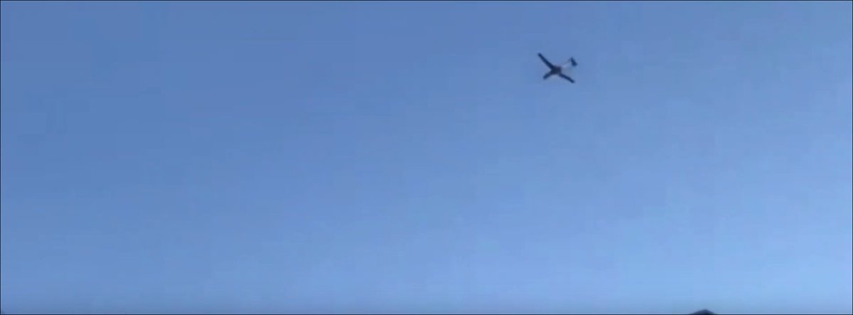 Libya- photos from video purportedly showing Bayraktar TB2 UAV, in support of GNA and made by Turkey, over Tripoli and descending to land at Mitiga International Airport   