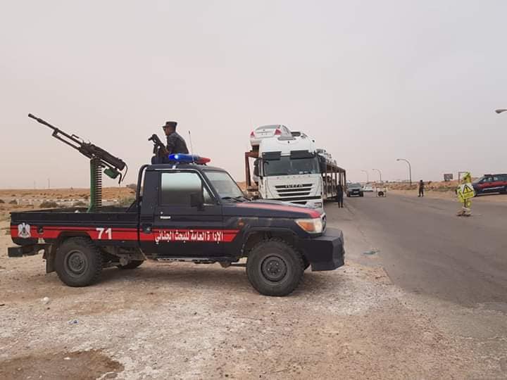 Libya- checkpoint deployed by General Directorate of Criminal Investigation Benghazi east of Sirte   