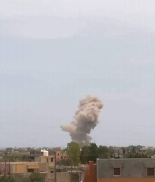 LNA air forces targeting Tajoura camp