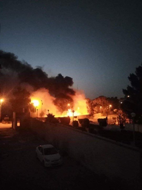 LNA air strike targeted area of police station in Tagazat in Gharyan