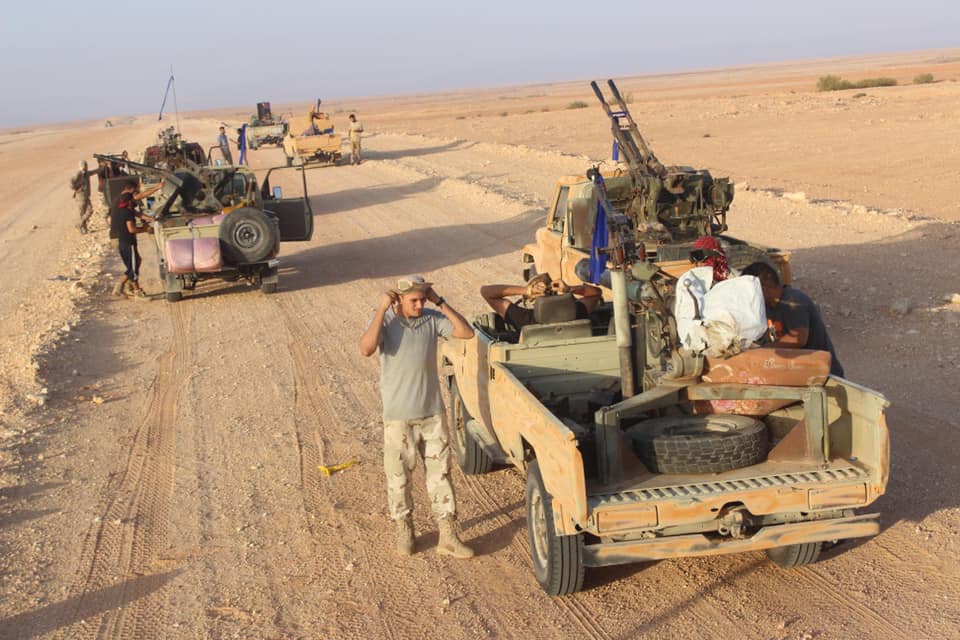 Libya: Pictures of GNA units patrolling south of Tripoli to prevent reinforcements from reaching LNA troops along the frontlines in Qasr bin Ghashir, Khallet al-Furjan and al-Swani.   