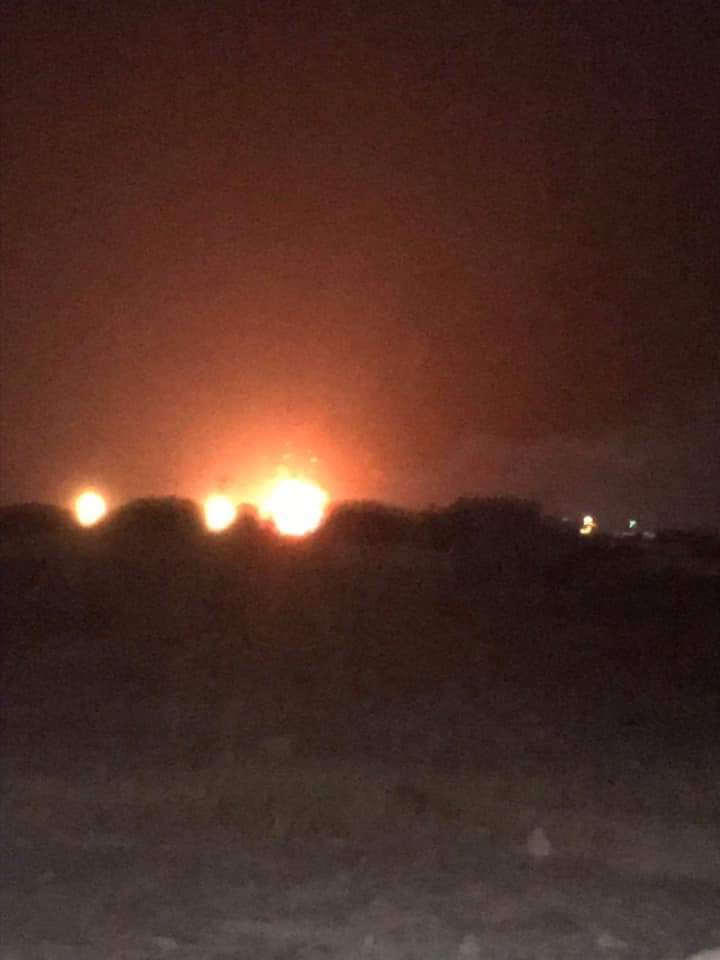 Libya- photos from last night's LNA (more likely UAE on behalf of) airstrike on Misrata Air College targeting an IL-76 cargo plane of company from Ukraine that delivered arms from Turkey