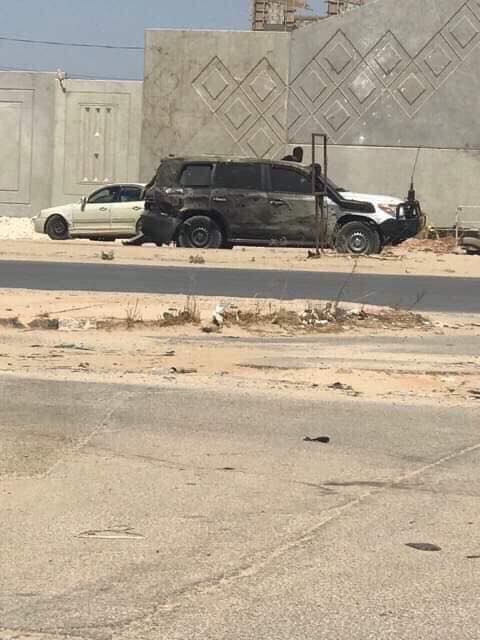 The explosion of car bomb targeted members of the UN Mission in Benghazi, 2 from UNSMIL killed. some photos show it