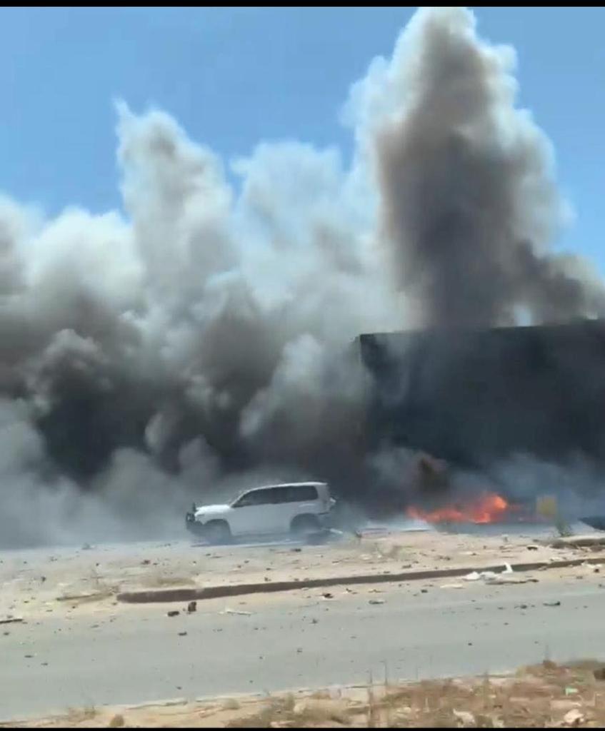 The explosion of car bomb targeted members of the UN Mission in Benghazi, 2 from UNSMIL killed. some photos show it