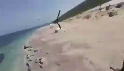 LNAAF Mi-35 attack helicopter off Ras Lanuf and Sirte coast