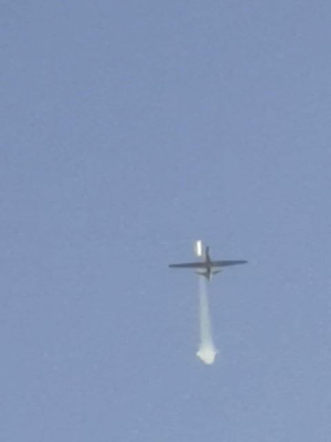 UAV Wing Loong II firing a rocket over Tripoli, Libya