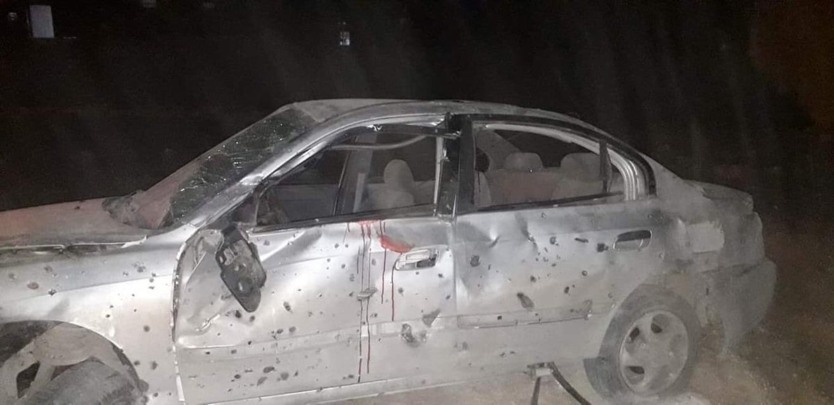 A car was targeted by shelling in Abu Salim district of Tripoli, 2 civilians were killed