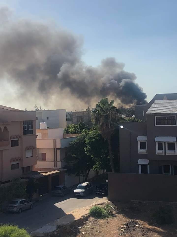 Heavy explosions at the site of LNA airstrike in Bab Tajoura 