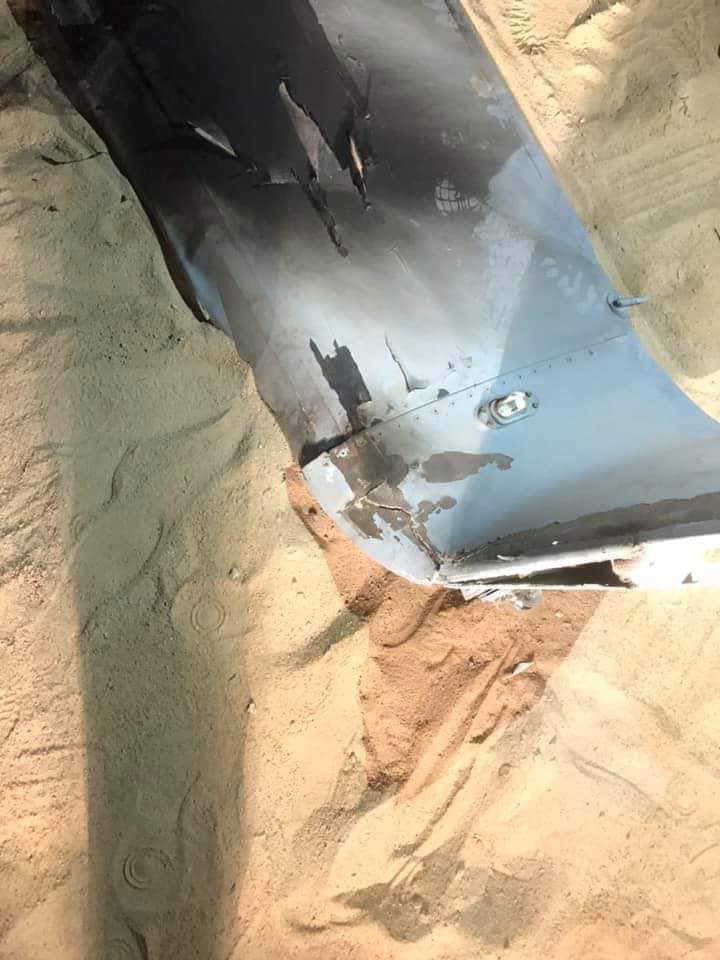 Libya- wreckage of UAV (probably Wing Loong) shot down by GNA forces over Tamina after extensive airstrikes in Misrata