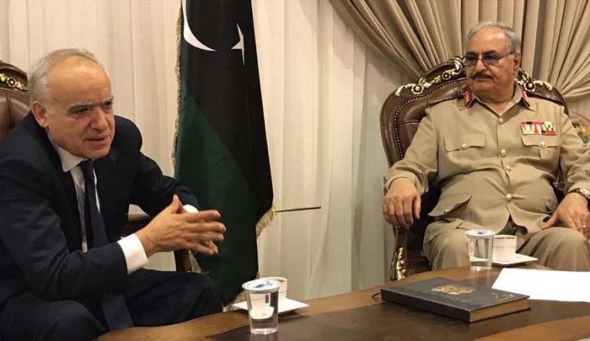 A few days ago Head of the United Nations Support Mission in Libya Ghassan Salame visited Libyan Army Commander Field Marshal Khalifa Haftar in Al Rajma. Salame shared the latest updates regarding the Berlin conference expected to be held in December with Haftar.