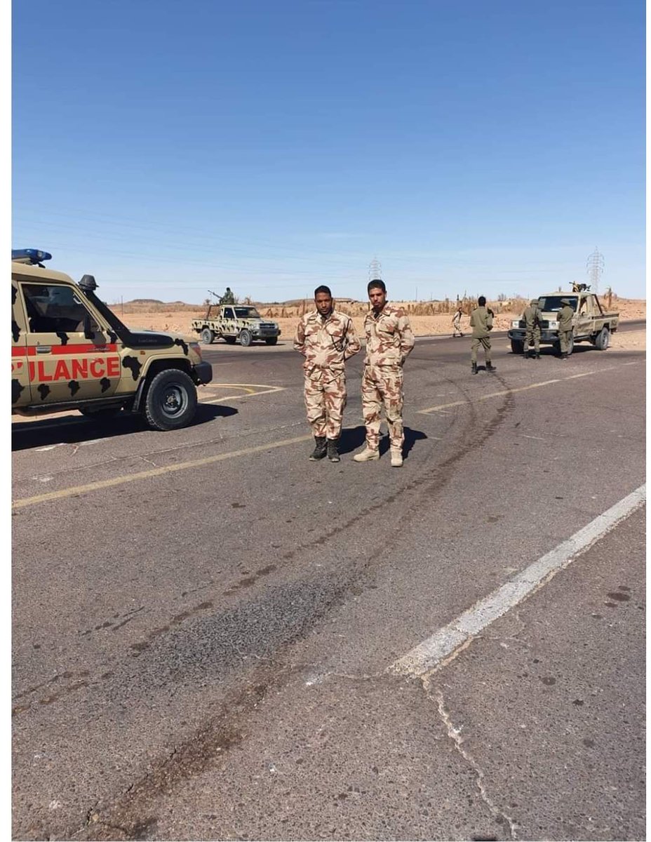 The LNA 160 battalion is securing the road between Sabha and the Tamanhint Airbase