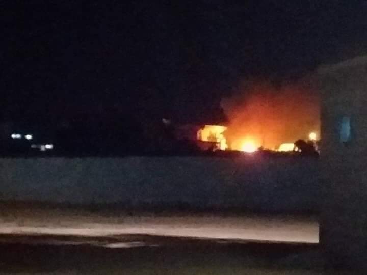 Libya a photo shows the effects bombing on mager's camp south of Zliten