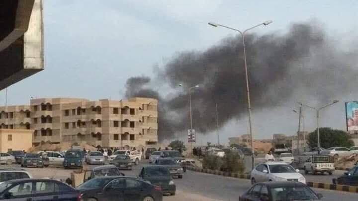 LNA airstrike on GNA positions in Zliten earlier today