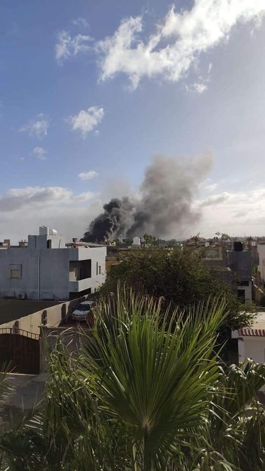 LNA airstrike around the old Tripoli airport road
