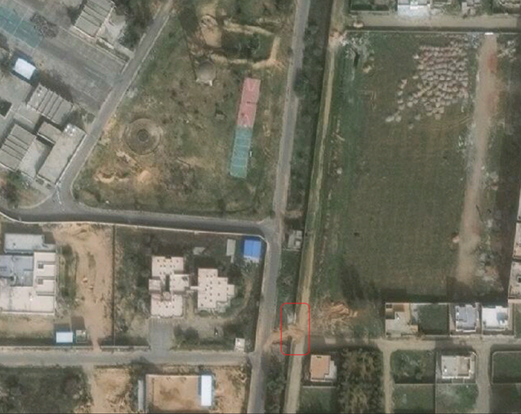 SNA fighters in Libya videos: Breach in the wall is visible on more recent satellite images