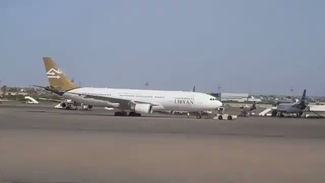 Some Libyan sources claim that the Libyan Aribus-type passenger plane carries Syrian fighters from Istanbul to Mitiga airport, Tripoli