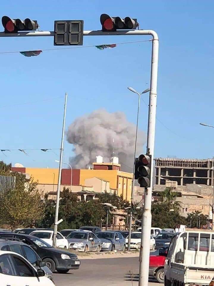 LNA air forces bombing Farouk Company in the city of Zawiya 