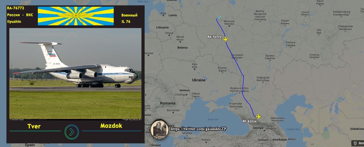 RuAF RA76772 Il-76 from Tver to Mozdok