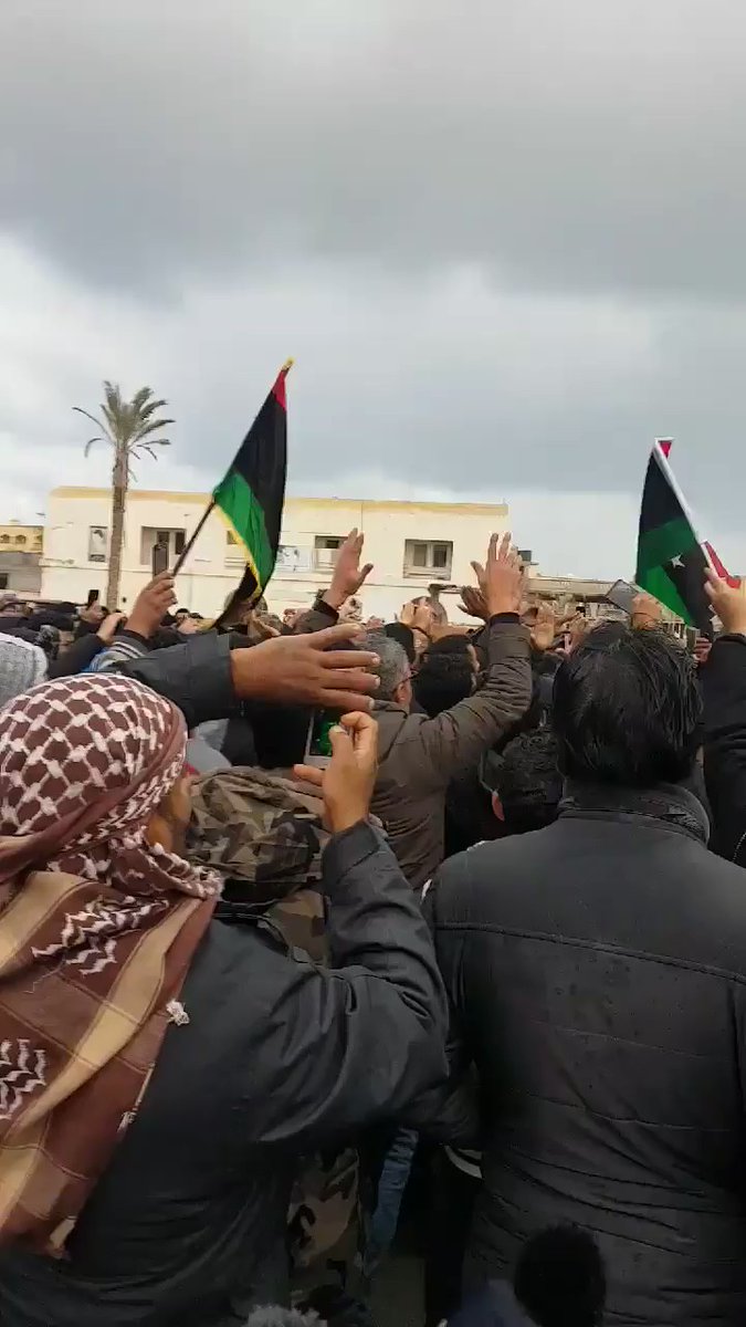 Large demonstrations in Tobruk condemning Turkey's military intervention in Libya