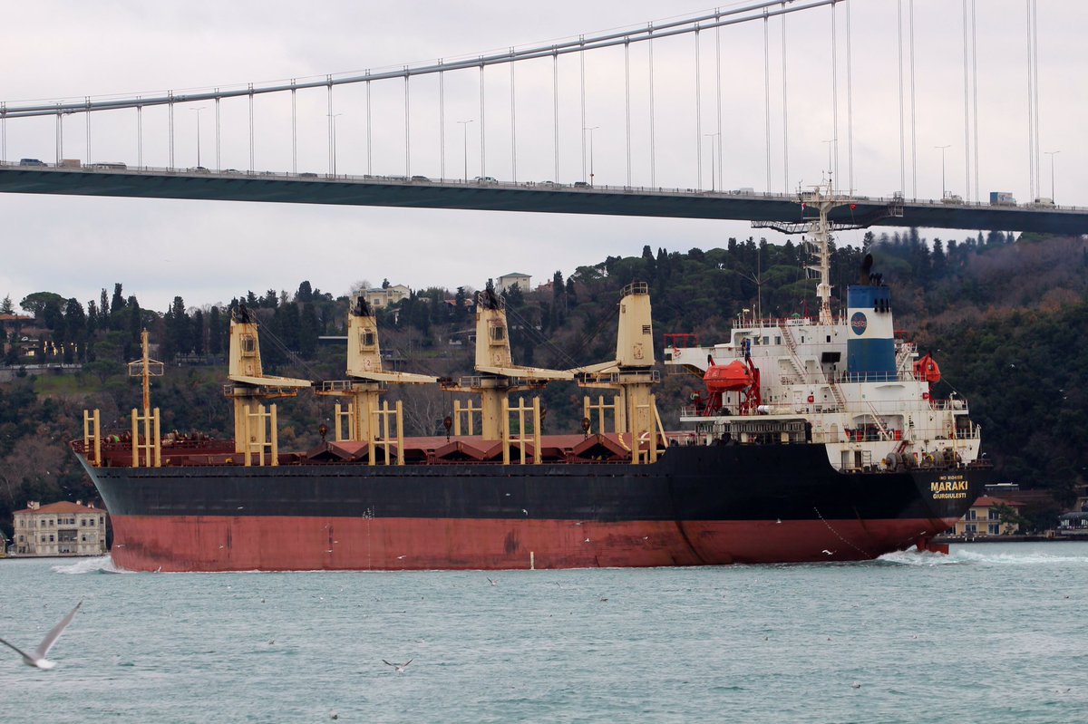 Moldova flag bulk carrier Maraki K transited Bosphorus towards the Black Ses en route from Misrata Libya to Odesa