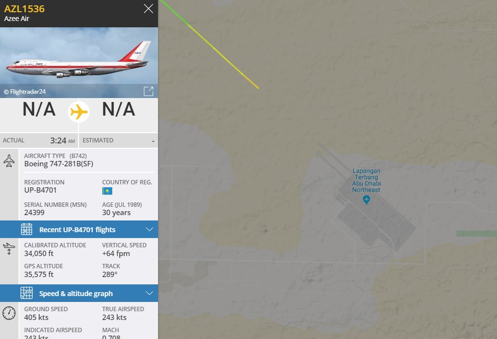2 Kazakh Avia Jaynar heavylifters from UAE special forces airport ('Abu Dhabi northeast') UP-B4701 UP-I7651 To Libya