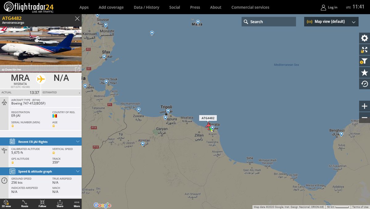 Aerotranscargo 747 ER-JAI departed Misurata Libya