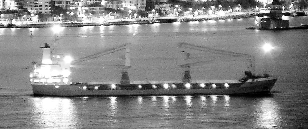 Shipping to/from Crimean ports — Ship of Interest: Port Kavkaz based Meridian Shipping's Russian flag cargo ship Peresvet transited Bosphorus en route from Sevastopol to Benghazi Libya carrying wheat. (Origin port falsified as Port Kavkaz) @BenKendim1