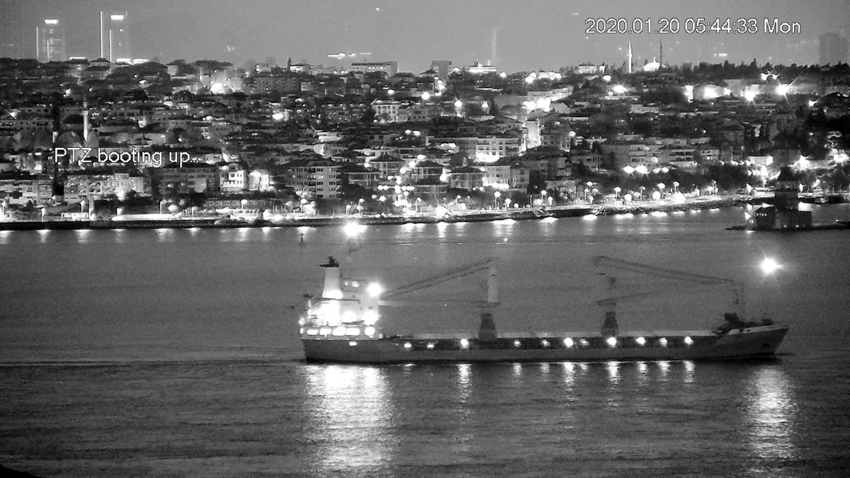 Shipping to/from Crimean ports — Ship of Interest: Port Kavkaz based Meridian Shipping's Russian flag cargo ship Peresvet transited Bosphorus en route from Sevastopol to Benghazi Libya carrying wheat. (Origin port falsified as Port Kavkaz) @BenKendim1