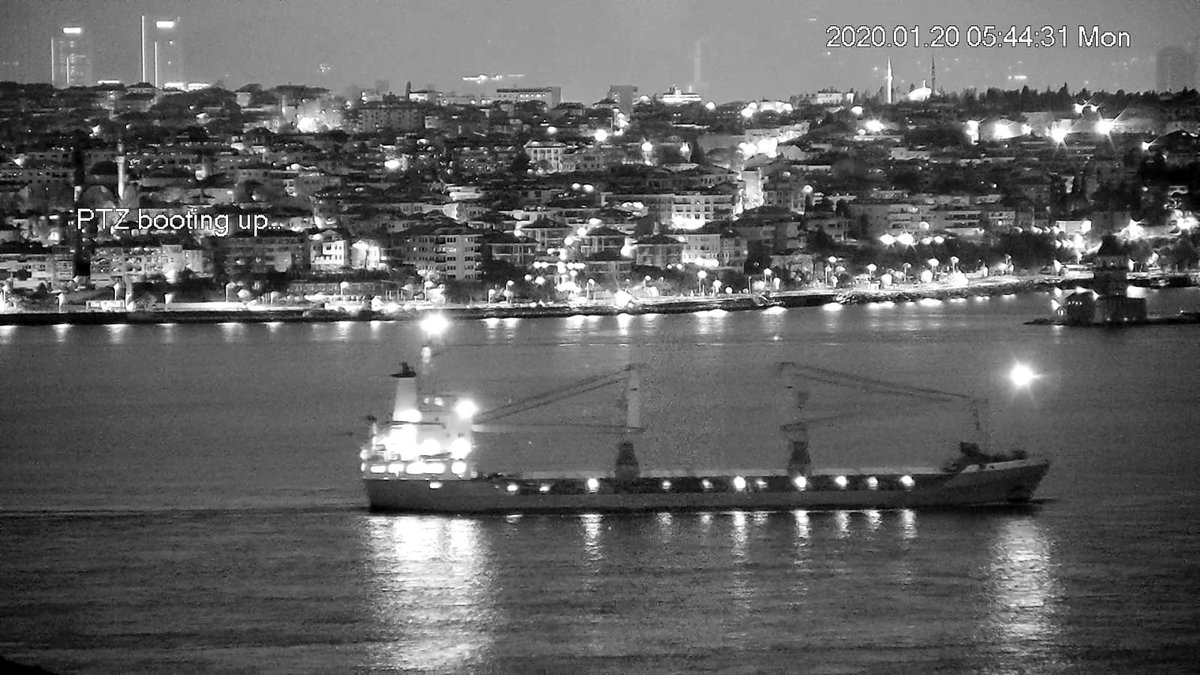 Shipping to/from Crimean ports — Ship of Interest: Port Kavkaz based Meridian Shipping's Russian flag cargo ship Peresvet transited Bosphorus en route from Sevastopol to Benghazi Libya carrying wheat. (Origin port falsified as Port Kavkaz) @BenKendim1
