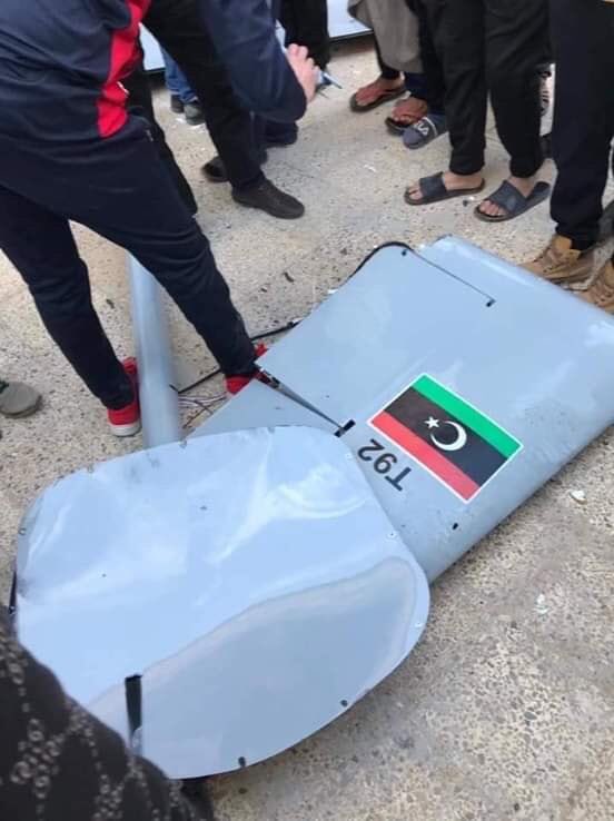 Images of UAV that was shot down by LNA in Southern Tripoli