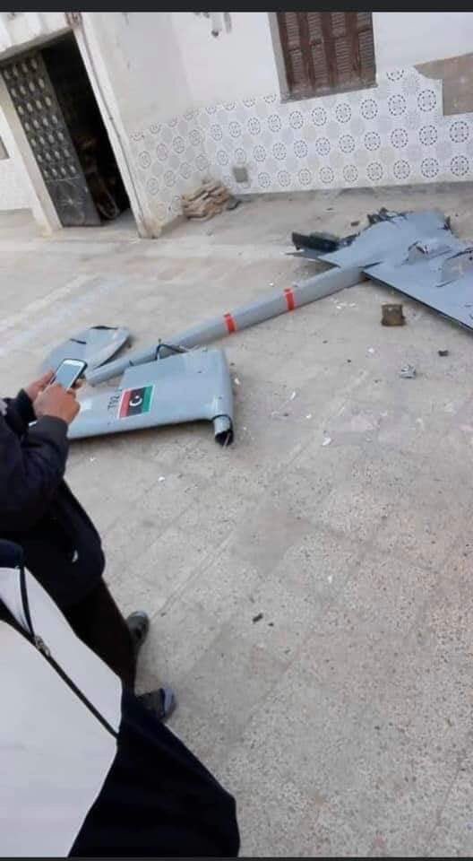 Images of UAV that was shot down by LNA in Southern Tripoli