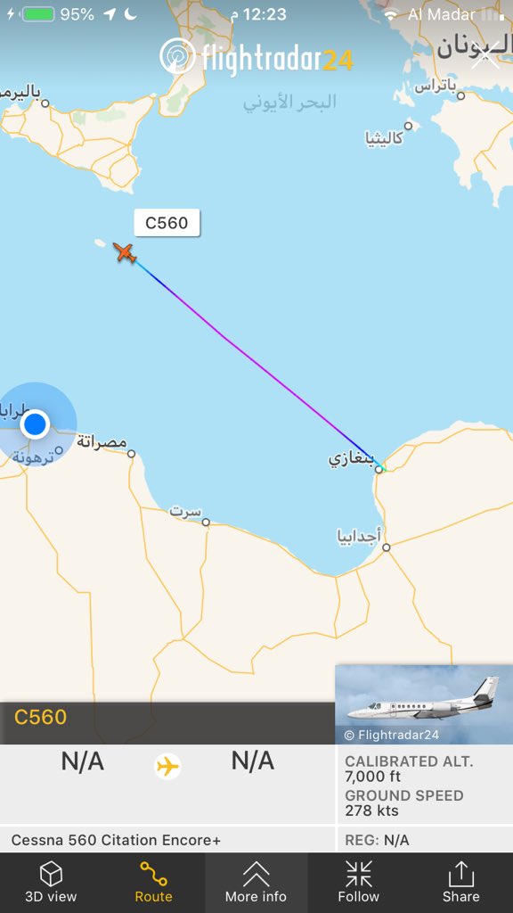 The LAA001 is landing in Malta instead of Berlin, also C560 from Benghazi seems about to land in Malta.