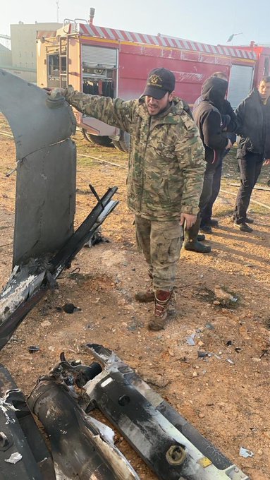 GNA photos showing LNA UAV that was purportedly downed by air defenses east of Misrata