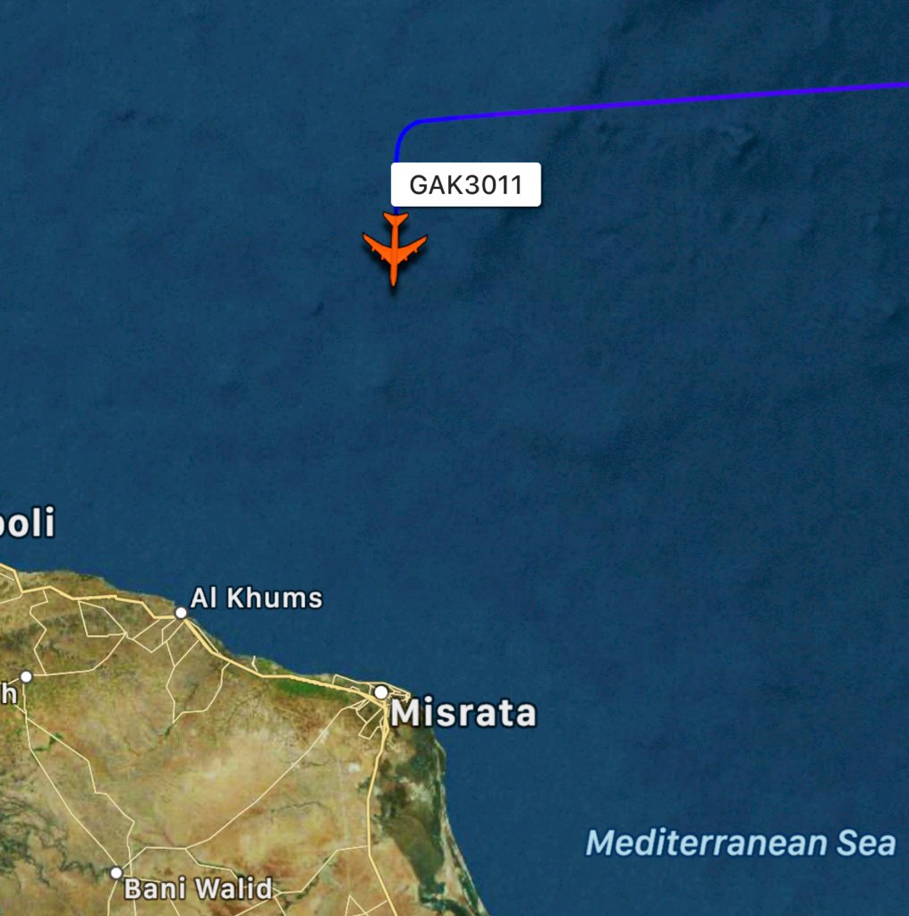 Chișinău based AeroTransCargo's Boeing 747-412 ERBBJ flew from Istanbul Sabiha Gökçen to Misrata Libya. Landing now