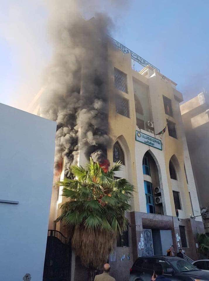 Tripoli: A fire broke out in the main branch of the Trade and Development Bank