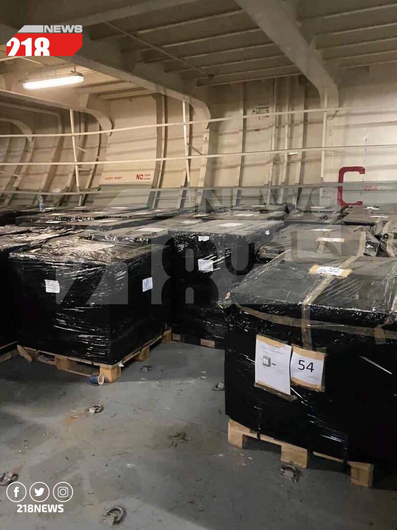 Images of cargo from the Ro-Ro ship that has arrived in Tripoli 