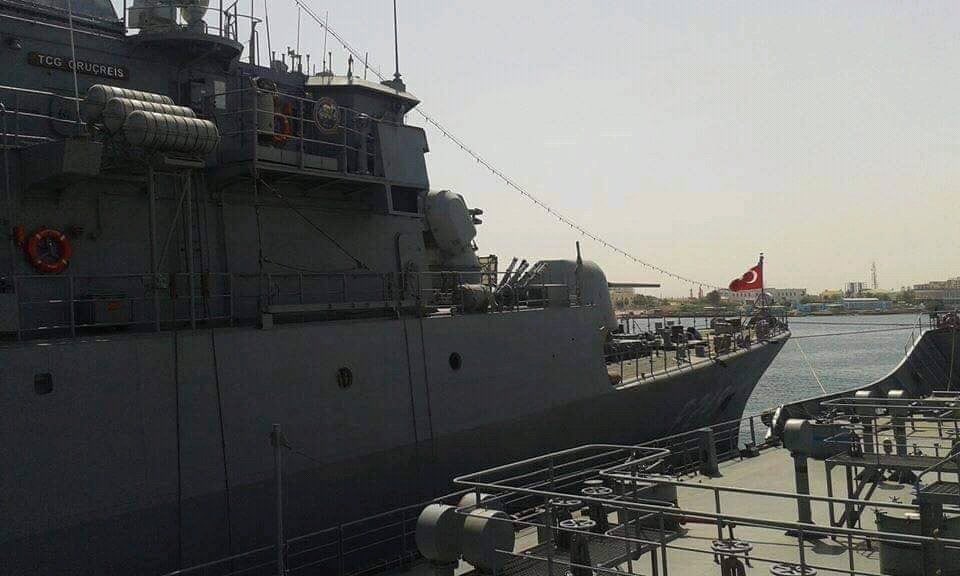 Picture of one of the Turkish ships anchored at Tripoli port