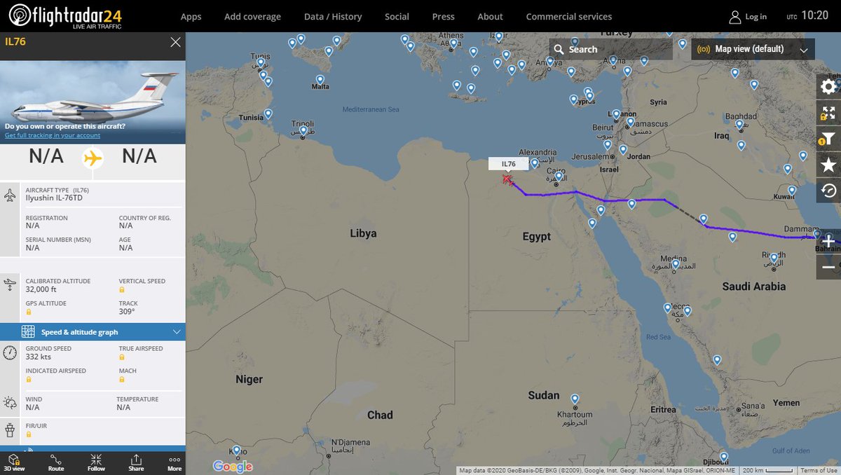 AZee Air IL76TD heading Libya from UAE