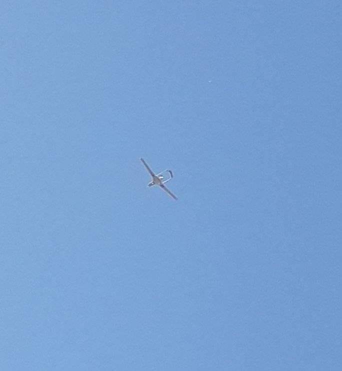 Libya- photo purportedly showing Bayraktar TB2 UAV (supplied by Turkey to GNA) southbound after take off from Mitiga International Airport, Tripoli