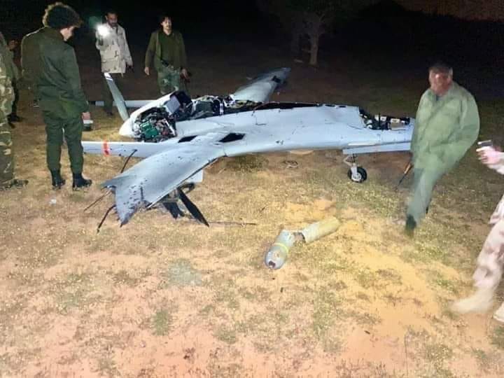 Libya- photos of yet another Bayraktar TB2 UAV (supplied by Turkey to assist GNA) that was purportedly shot down by LNA south of Tripoli