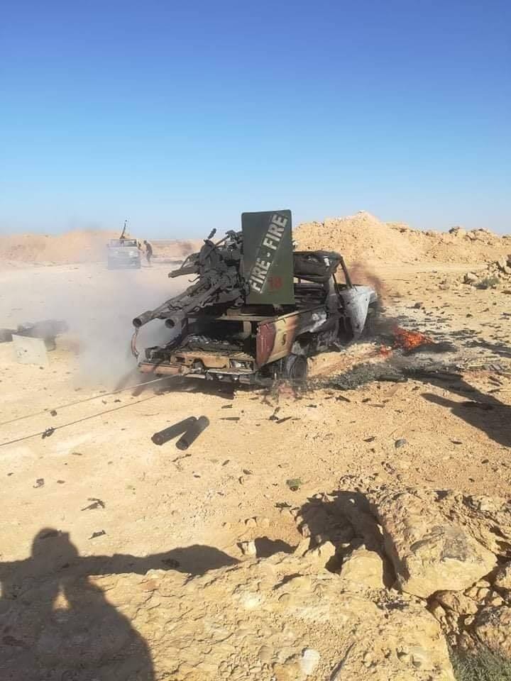 UMH hava kuvvetleri tarafından vurulan  araçları Libya