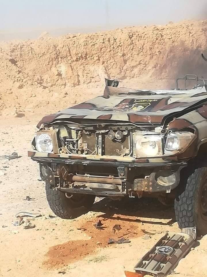 UMH hava kuvvetleri tarafından vurulan  araçları Libya