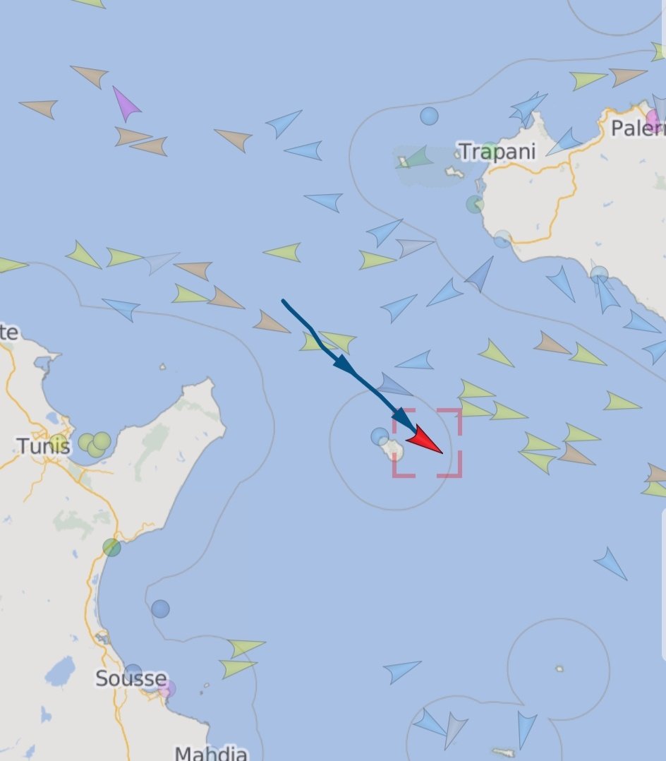 Egyptian submarine in the Mediterranean