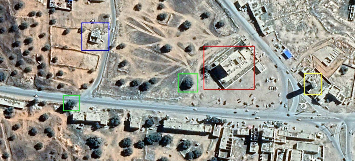 Geolocation of footage of two Pantsirs S1 in Rujban 31.950147, 12.093736