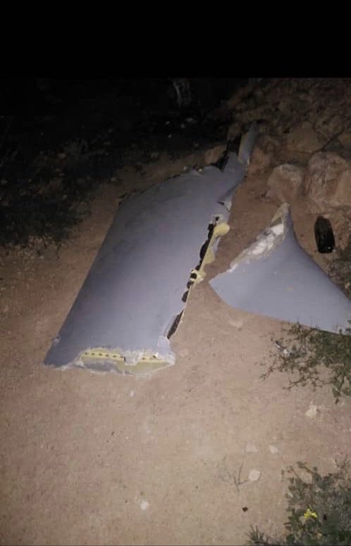 GNA Operation Volcano Rage: Pictures showing remaints of UAV shot down at 4:53 this morning between Zuwarah and Al Jamil
