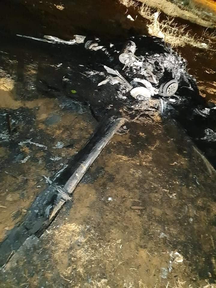 Libya- LNA photos purportedly showing the wreckage of one of the downed UAVs (Supposedly a Bayraktar TB2 and a MAM-L munition) near Tarhuna