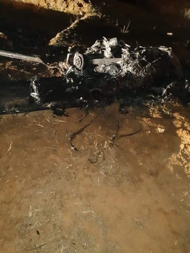 Libya- LNA photos purportedly showing the wreckage of one of the downed UAVs (Supposedly a Bayraktar TB2 and a MAM-L munition) near Tarhuna