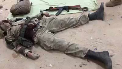 Video of a body of Russian mercenary seized by GNA today in southern Tripoli