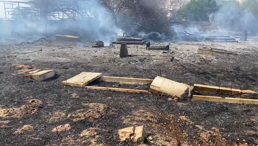 Damage at Tripoli war cemetery after GRAD shelling targeted the area