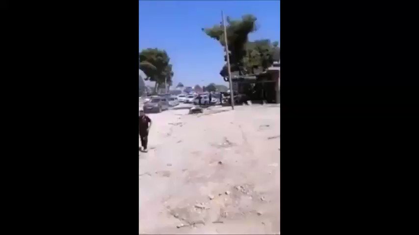 IDPs from Mashrou Al-Hadba area in south Tripoli honked their car horns as they return to their homes after more than a year of displacement 